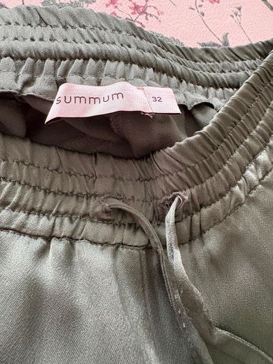 Danish designer Summum loose fit sea green shimmery flowy trousers brand new