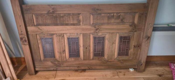 wooden bed