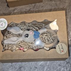 handmade baby rattler and soother clip