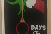 christmas countdown blackboard