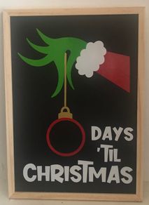 christmas countdown blackboard