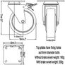 Heavy Duty Braked 50mm Swivel Castor Wheels Trolley Caster Wheels Set of 4 Rubbered Castors for Furniture Upto 200KG + Free Fitting Image 2