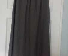 Midi Grey Linen Skirt (NEW)