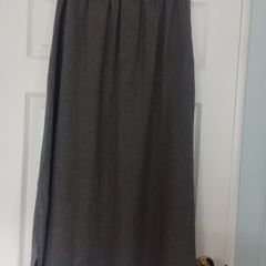 Midi Grey Linen Skirt (NEW)