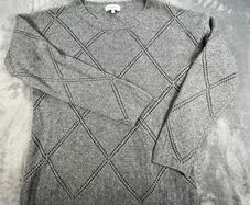 Bianco and Blu Womens Wool Cashmere Blend Sweater - Long Sleeves Crew Neck