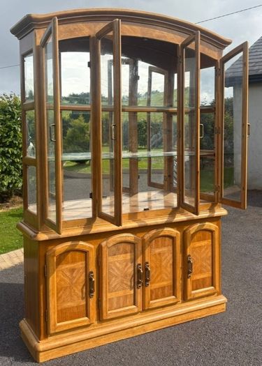 Solid Oak Display Cabinet