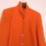 Tuzzi Bright Orange Wool Boucle Zipper Overcoat 8-10UK/36-38EU Image 5