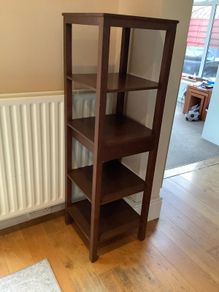 Corner Shelving Unit with Hidden Drawer