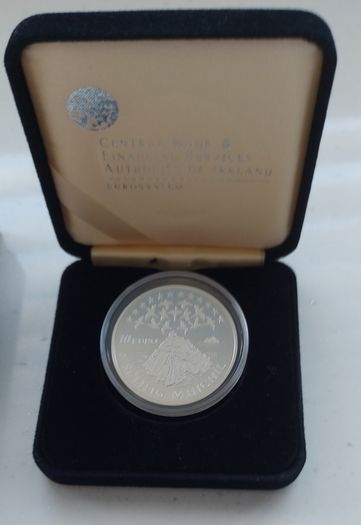 Ten euro silver  proof  coin 2008. Skellig michael.
