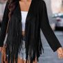 Classy Leather Look Fringe Jacket size 20 Image 3