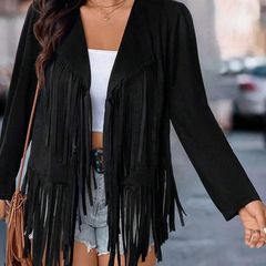 Fabulous Black Fringe size 18 - very flattering design