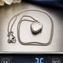 Vintage Sterling Silver Heart Locket Necklace Image 10