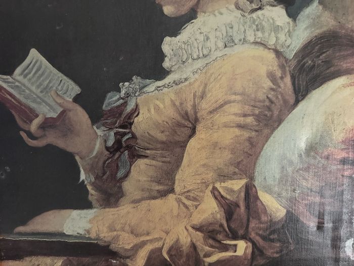Vintage Canvas Print - "Young Girl Reading" after Jean-Honore Fragonard (38 x 48.5cm)