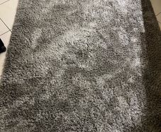 grey IKEA high-pile (shag) rug