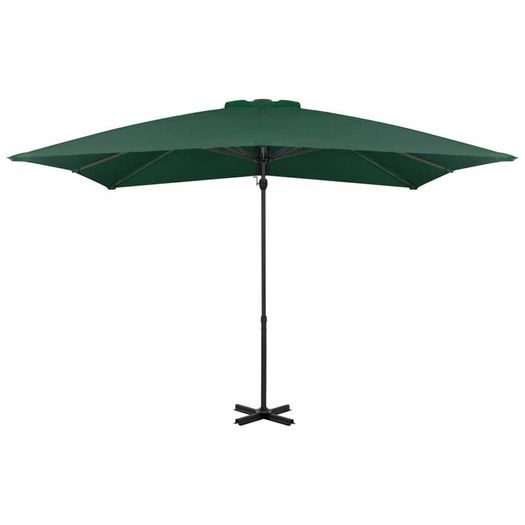 Cantilever Umbrella with Aluminium Pole Green 250x250 cm