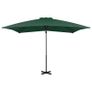 Cantilever Umbrella with Aluminium Pole Green 250x250 cm Image 3