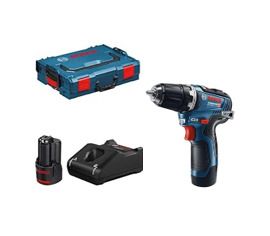Bosch Professional 12V System GSR 12V-35 cordless screwdriver (2 x 3.0 Ah rechargeable batteries, 12 V, max. torque hard/soft: 35/20 Nm, in L-BOXX)