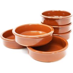 Brand New Tapas Bowls Clay Cazuela Dishes 175 ml - Brown