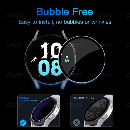 5D Full Screen Protector for Samsung Galaxy Watch 5 Pro 45MM Soft Protective Film