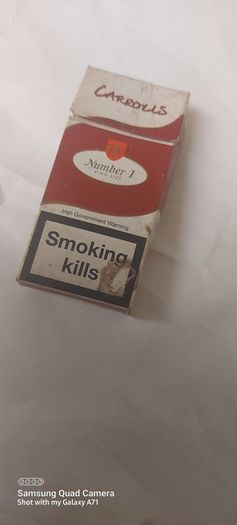 Old 10s Carrolls number 1 ,ciragrette packet,pj carrolls ,,hard to come by 10s,not made any more,,used condition, see pictures ,take as is,buyer collects or pays postage thank you collectors item