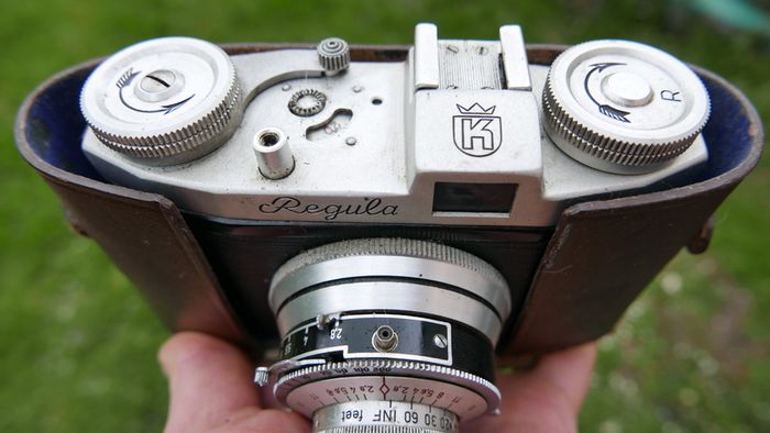Vintage KING REGULA CAMERA made in Germany in leather case 1950s