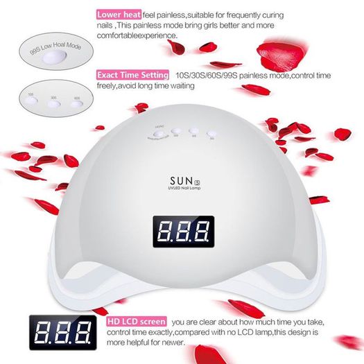 NEW 48W SUN5 Professional LED UV Nail Lamp Led Nail Light Nail Dryer Toe Finger Kit Paint