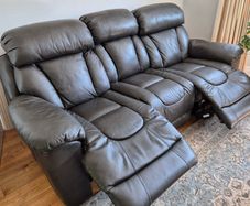 3 Seater Recliner Leather Sofa