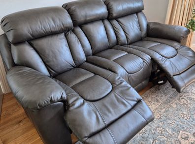 3 Seater Recliner Leather Sofa