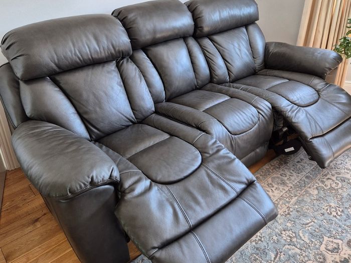 3 Seater Recliner Leather Sofa