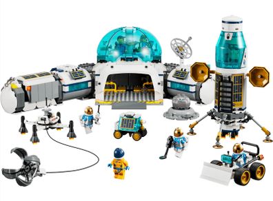 LEGO 60350 Lunar Research Base 100% Complete w/ Instructions & Figs