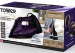 Tower T22008 CeraGlide Cordless Steam Iron with Ceramic Soleplate and Variable Steam Function, Purple