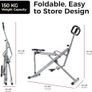 Smart Row N Ride Foldable Squat & Rowing Machine Glute/Leg Trainer, 3 Squat Angles, 4-Lvl Resistance, SunnyFit App, 150 kg Capacity, Adjustable Seat/Handle, EZ-Storage Image 2