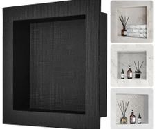 Shower Niche Ready for Tile 40.64 x 40.64 cm, Single Shelf Organizer, Square Corners Wall-inserted Niche Recessed, Sealed Protection Modern