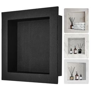 Shower Niche Ready for Tile 40.64 x 40.64 cm, Single Shelf Organizer, Square Corners Wall-inserted Niche Recessed, Sealed Protection Modern