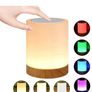 LED Night Light Touch Lamp Bedside Table Lamp for Kids Bedroom Rechargeable Dimmable Warm White Light + RGB Color Changing Image 7