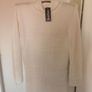 Boohoo roll neck cream fisherman jumper dress  size M UK12/14 EU40/42 Postage included Image 2