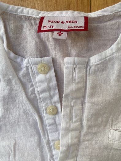 Linen shorts and shirt age 2-3 Neck and Neck