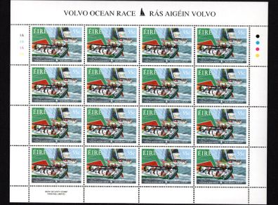 2012 Ireland Volvo Ocean Race Commemorative Stamp Sheetlet Plate 1A1A1A1A Mint Never Hinged (MNH)