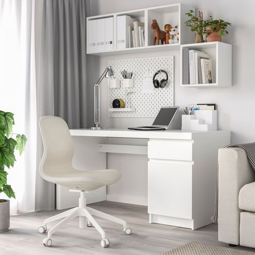 IKEA LANGFJALL Conference  office Chair  Gunnared Beige/White good  Condition