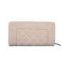 New Stylish Beige - Quilted Metail Detail Trim Purse Image 3