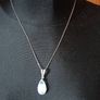 Fabulous Teardrop Sterling Silver Rainbow Moonstone Pendant Set Image 2