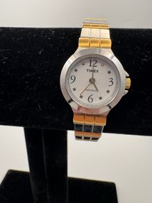 Vintage Timex Indiglo Two-Tone Watch