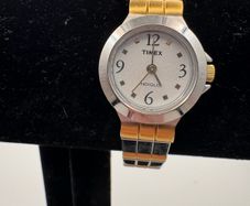 Vintage Timex Indiglo Two-Tone Watch