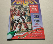 Kevin Campbell signed football programme Nottingham Forest