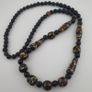 Antique Venetian Style Floral Glass Beads Necklace Image 3
