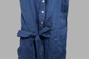 Navy dress, brand: United Colors of Benetton, fabric: linen, size: small