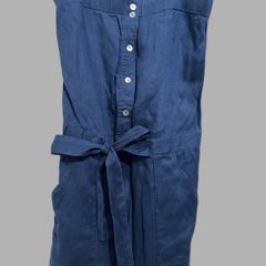 Navy dress, brand: United Colors of Benetton, fabric: linen, size: small