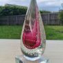 Murano transparent teardrop art glass paperweight (stopper) Image 5