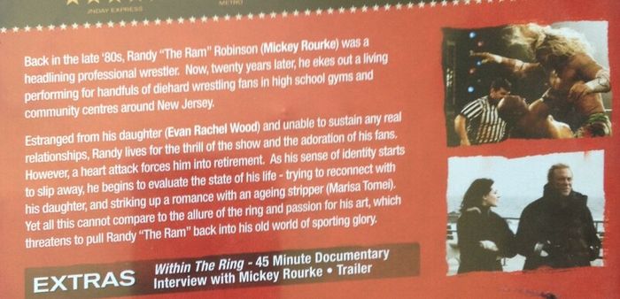 The Wrestler (Darren Aronofsky Film) [2008] Mickey Rourke, Marisa Tomei & Evan Rachel Wood [Blu-ray Movie]