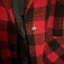 Ladies black and red check coat Image 6
